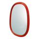 Mirror in a red frame, Danish design, 1970s, made in Denmark