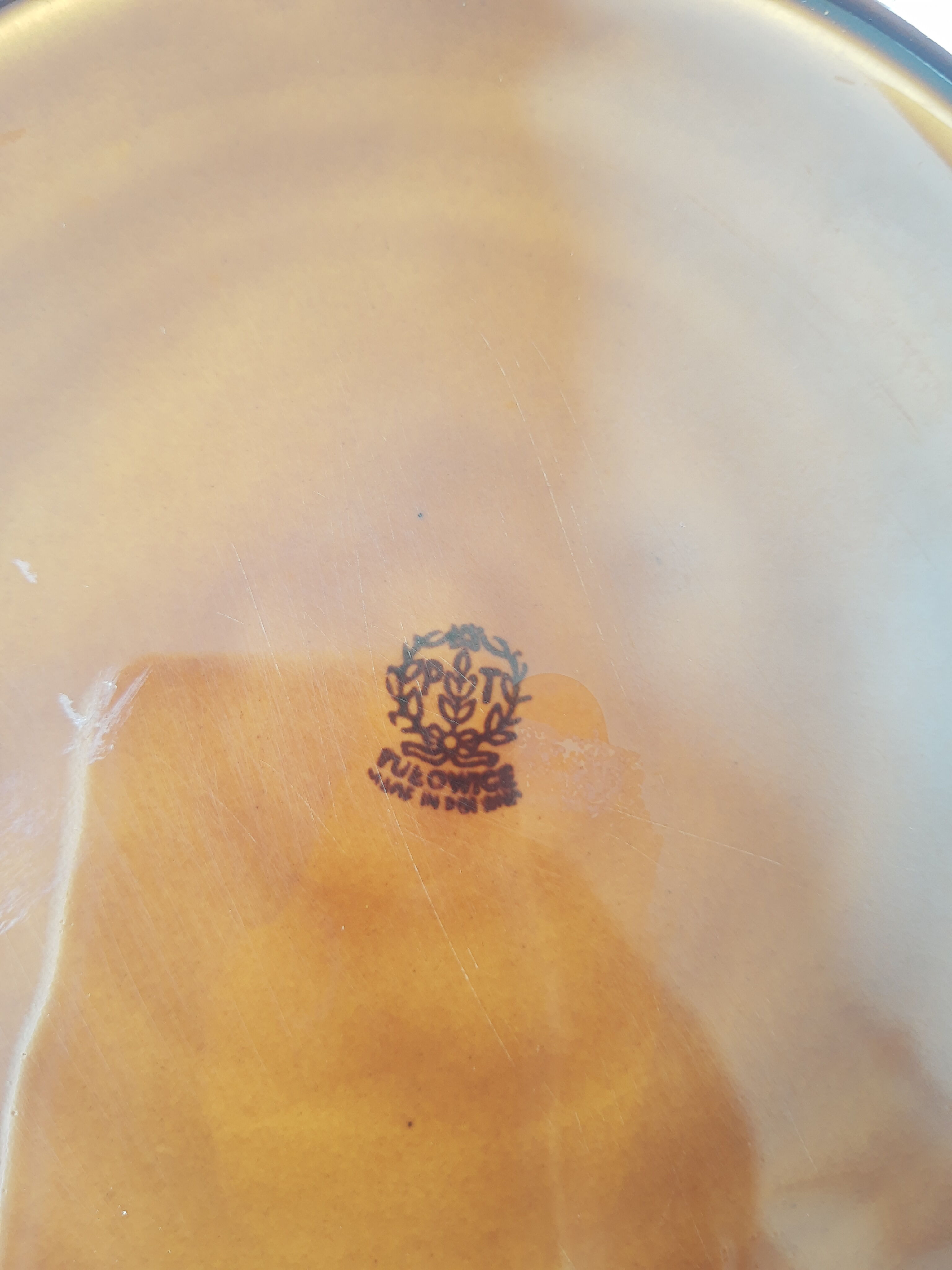 Vintage Tulowice flower deep plate