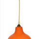 Suspension en opaline orange des années 1960