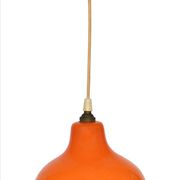 Suspension en opaline orange des années 1960