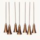 A set of 7 pendants. France 1960s.