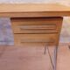 Petit bureau vintage en bois et métal