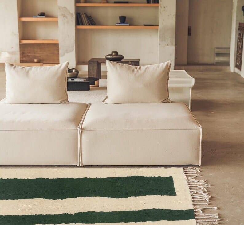 Traditional handmade Berber rug, size 200 x 300 cm