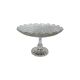 Glass fruit bowl on foot