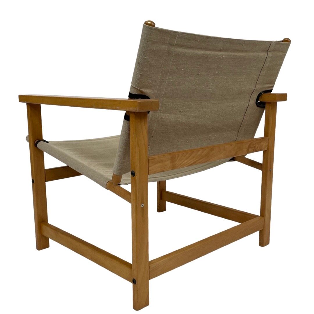 Vintage safari chair 1970's design easy chair