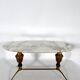 Vintage brass and marble coffee table. Italy 1950s