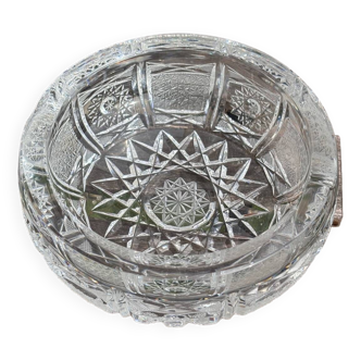 Ashtray, cut crystal pocket