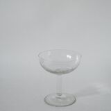 Set of 6 mismatched crystal champagne glasses 1930-1950