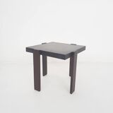 Dark brown square side table in the style of Porada Arredi, 1960's
