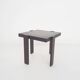 Table d'appoint carrée brun foncé dans le style de Porada Arredi, années 1960