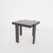 Dark brown square side table in the style of Porada Arredi, 1960's