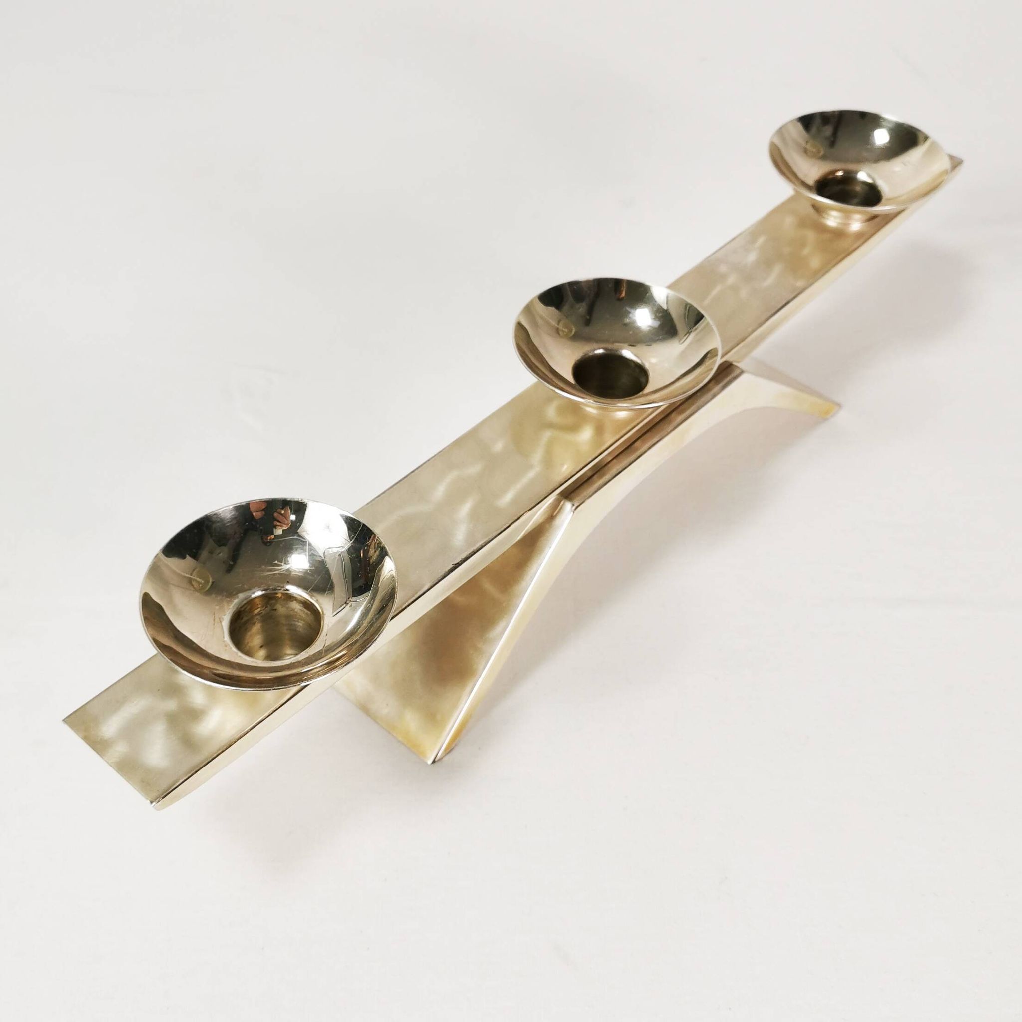 Mid Century Candlestick, WMF, designed by Kurt Radke, 1960s.