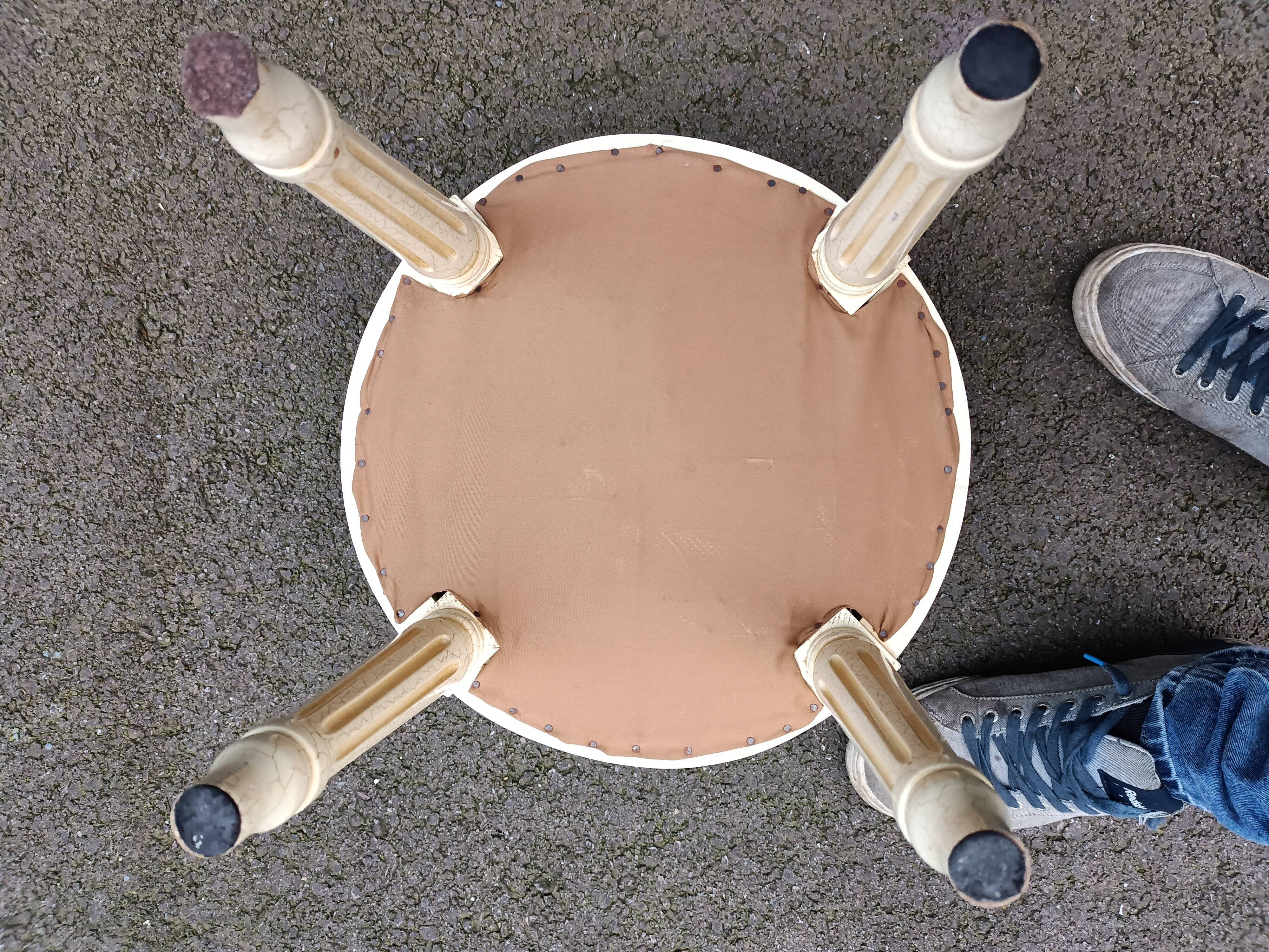 Stool footrest old style louis xvi