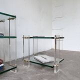 Glass and Plexiglas consoles from the 80s