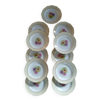 11 antique deep plates L'Amandinoise