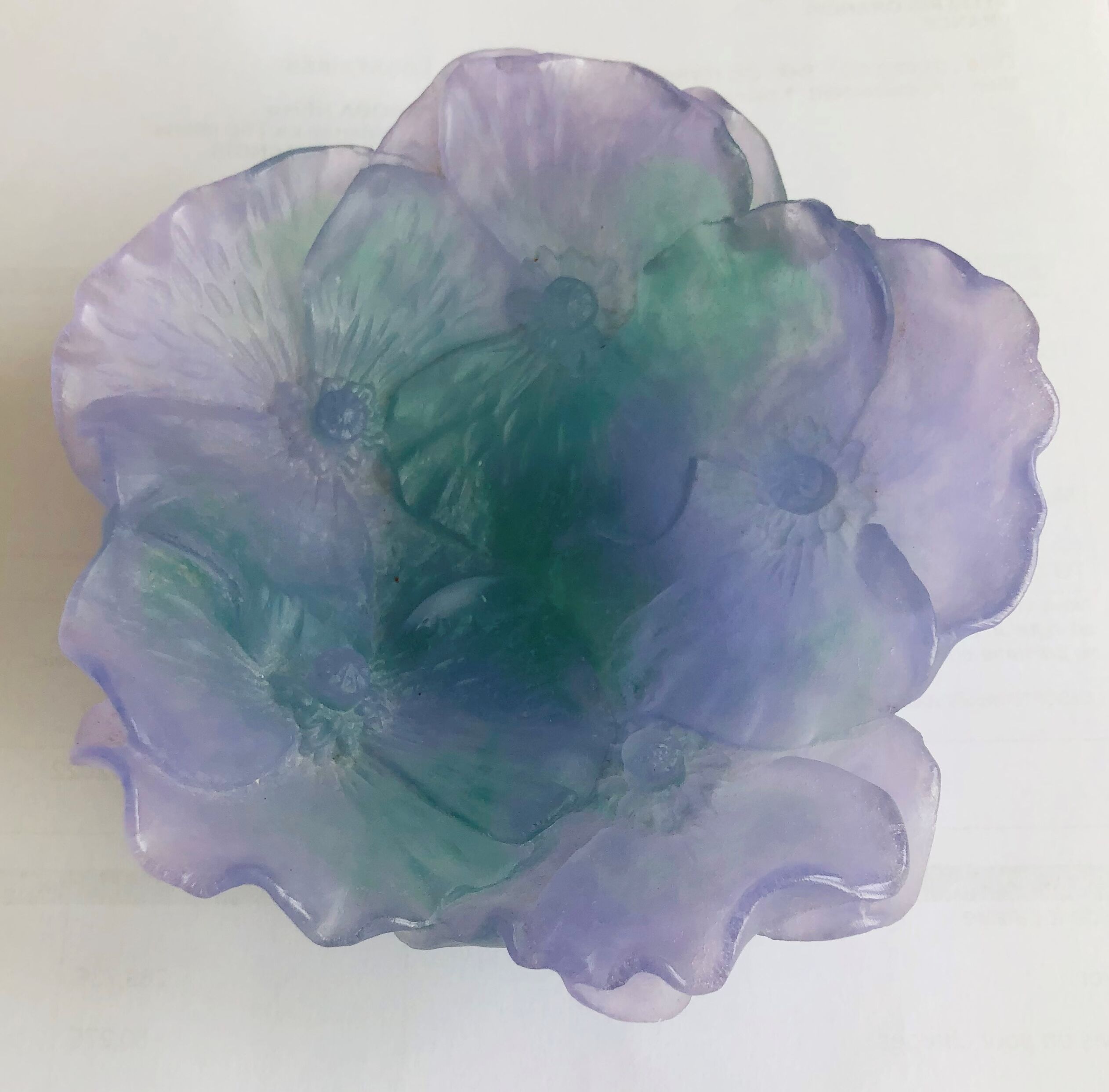 Vide poches en pâte de verre Daum
