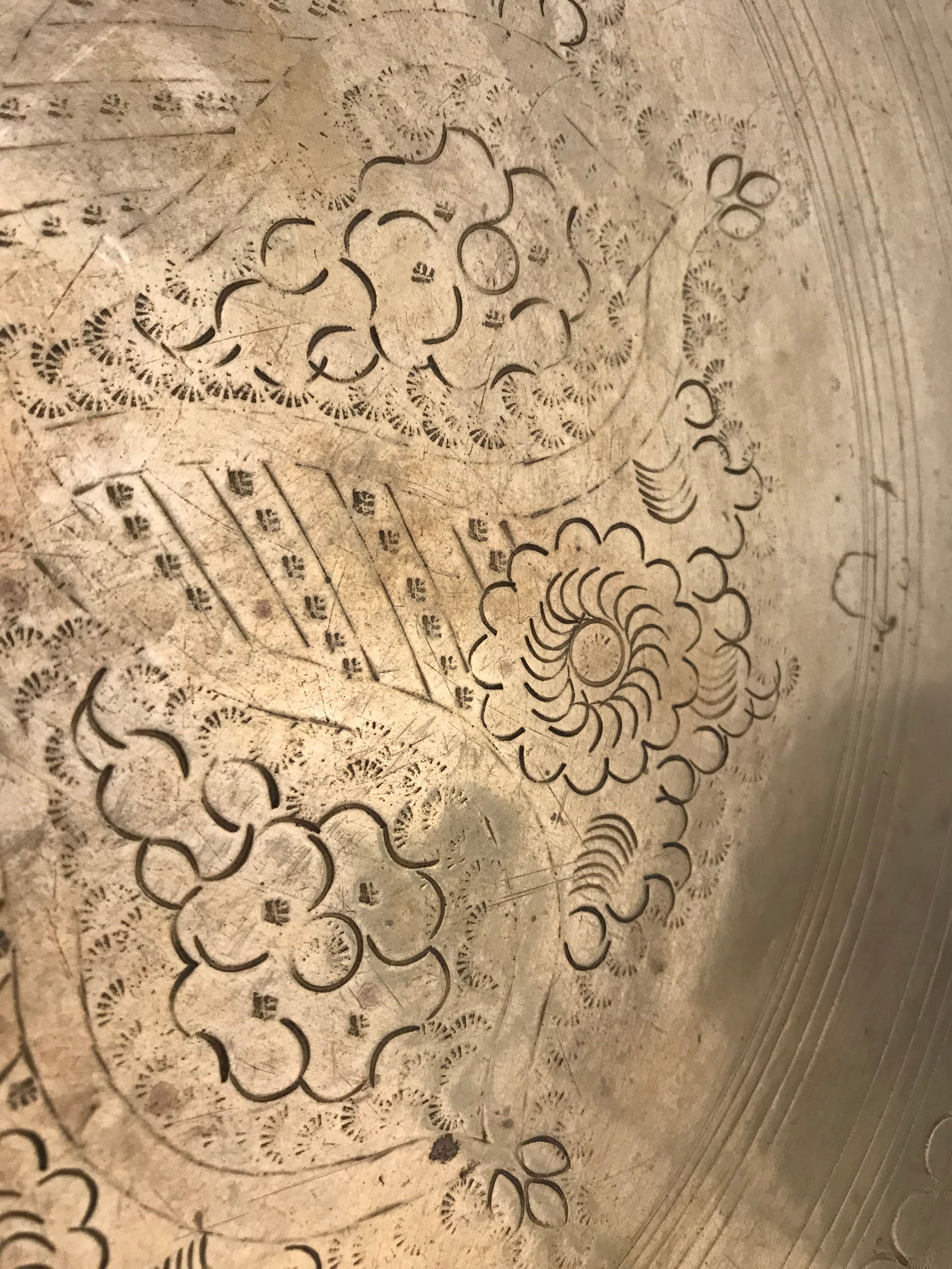 Brass tray in early 20th century