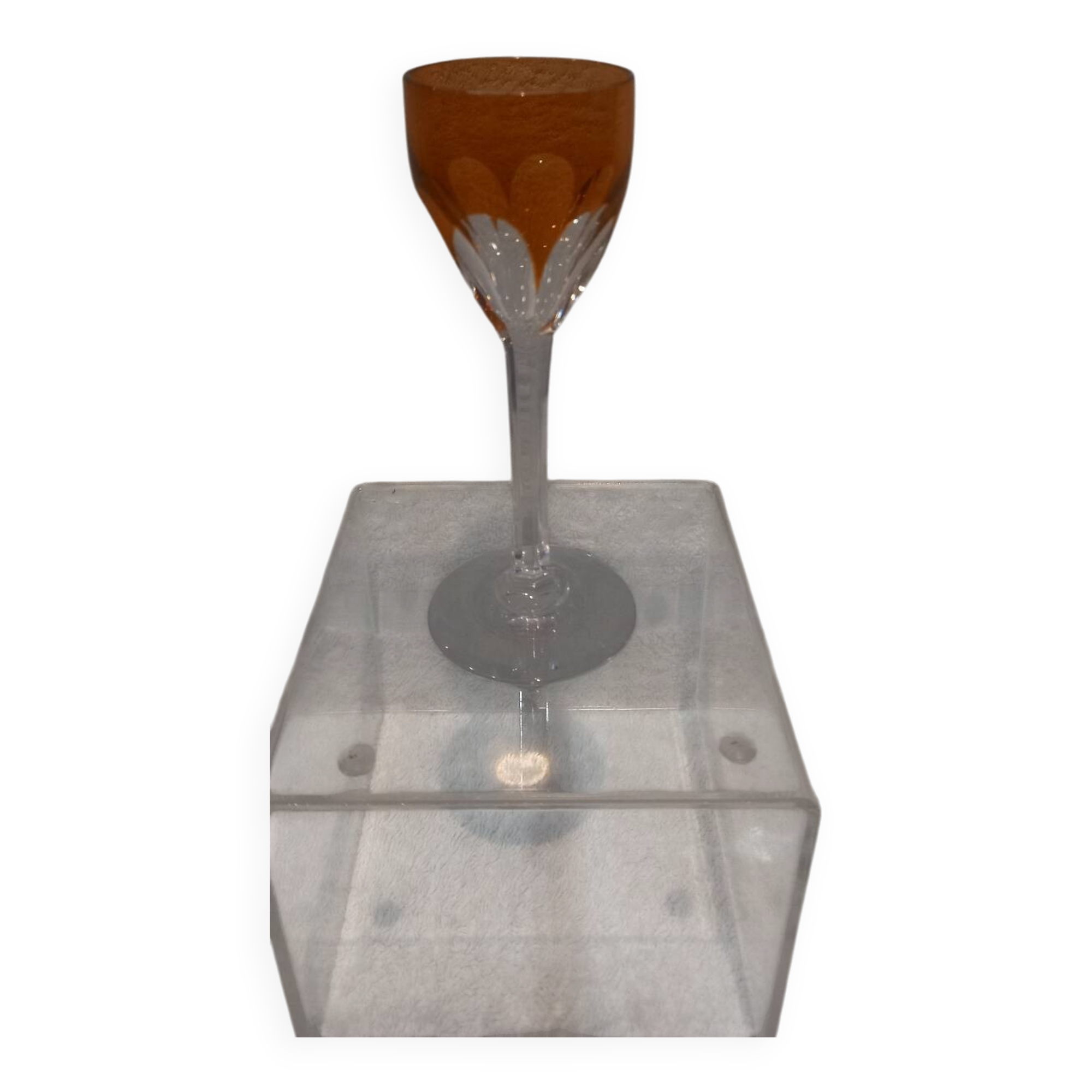 Baccarat Genova Amber Crystal Liqueur or Vodka Glass