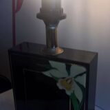 Lacquered lamp base with Art Nouveau style motif