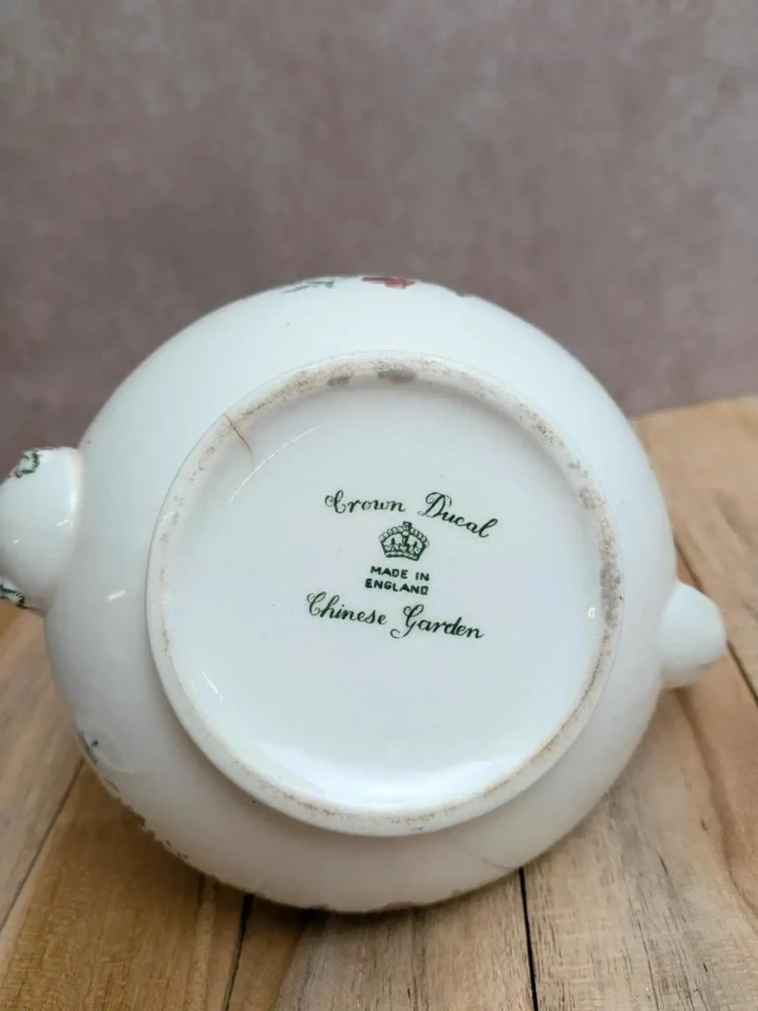 Vintage teapot and milk jug set Crown Ducal Chinese Garden – England