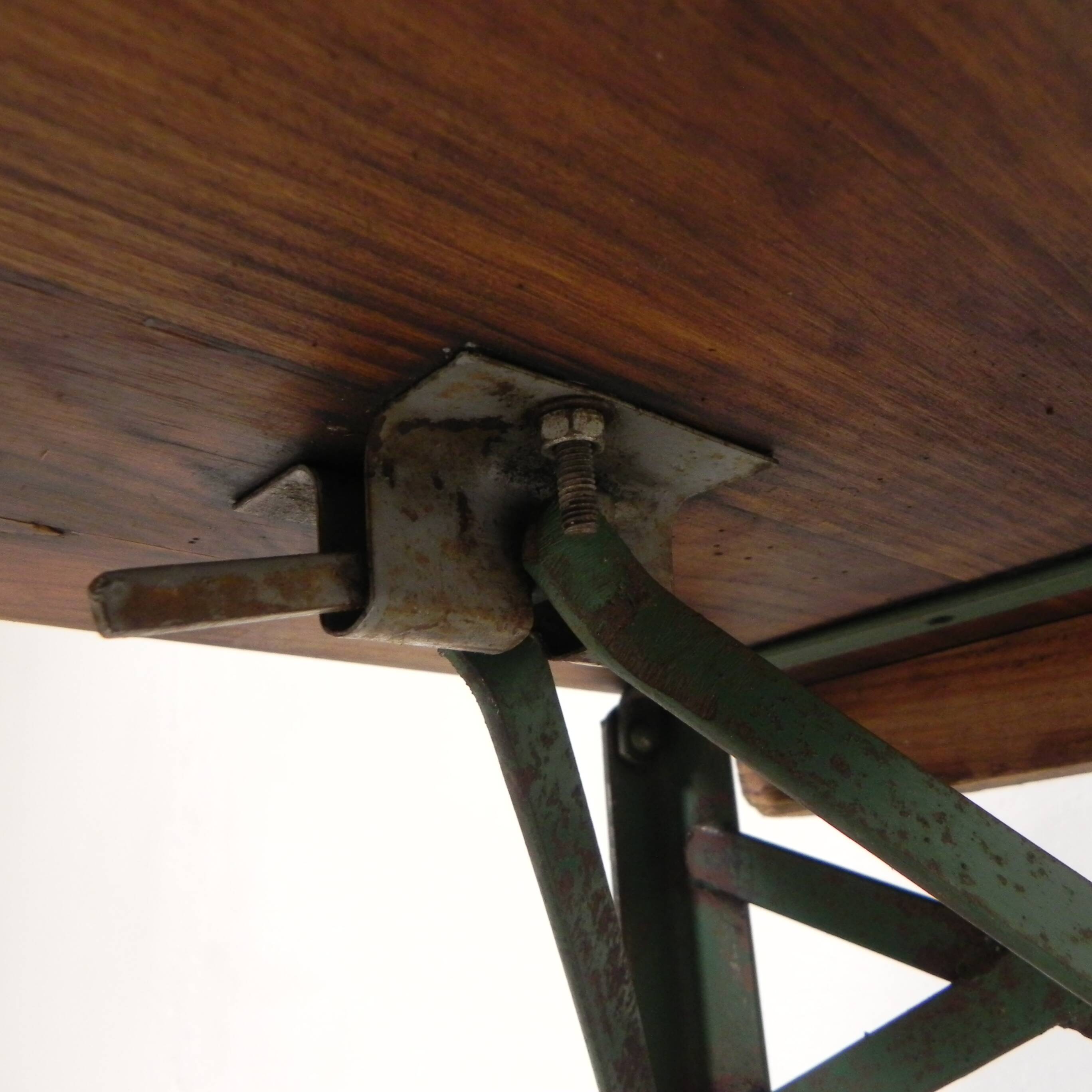 Folding bench, terrace bench, 216 cm long, 1960s