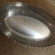 Openwork silver metal bread basket