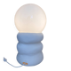 Large table lamp in off-white ceramic with an organic globe shape.