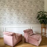 Vintage armchairs modular sofa