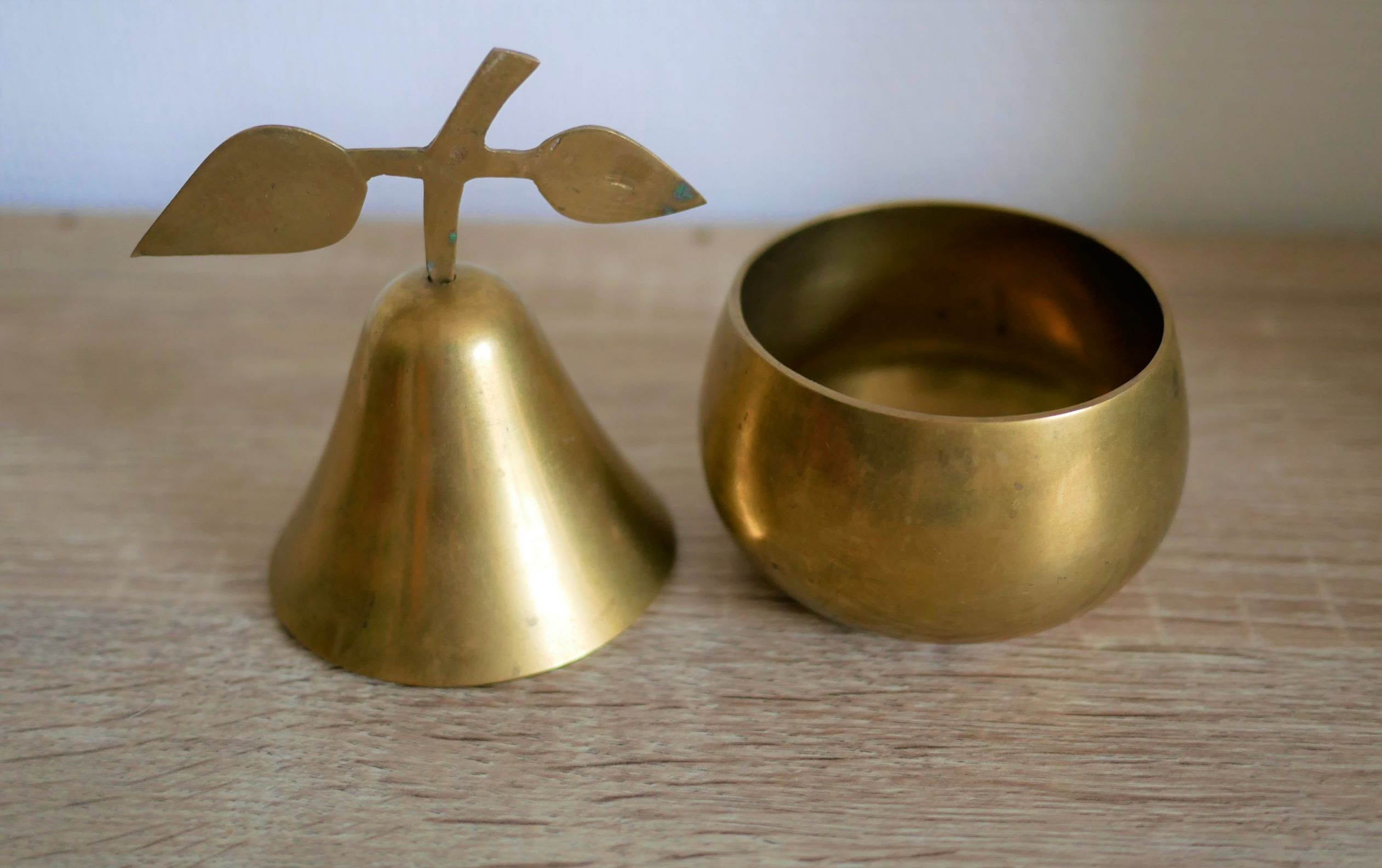 Vintage brass pear
