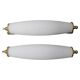Italian Art Deco brass wall sconces with opal glass, 1940s.