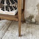 Oak spindle leg console