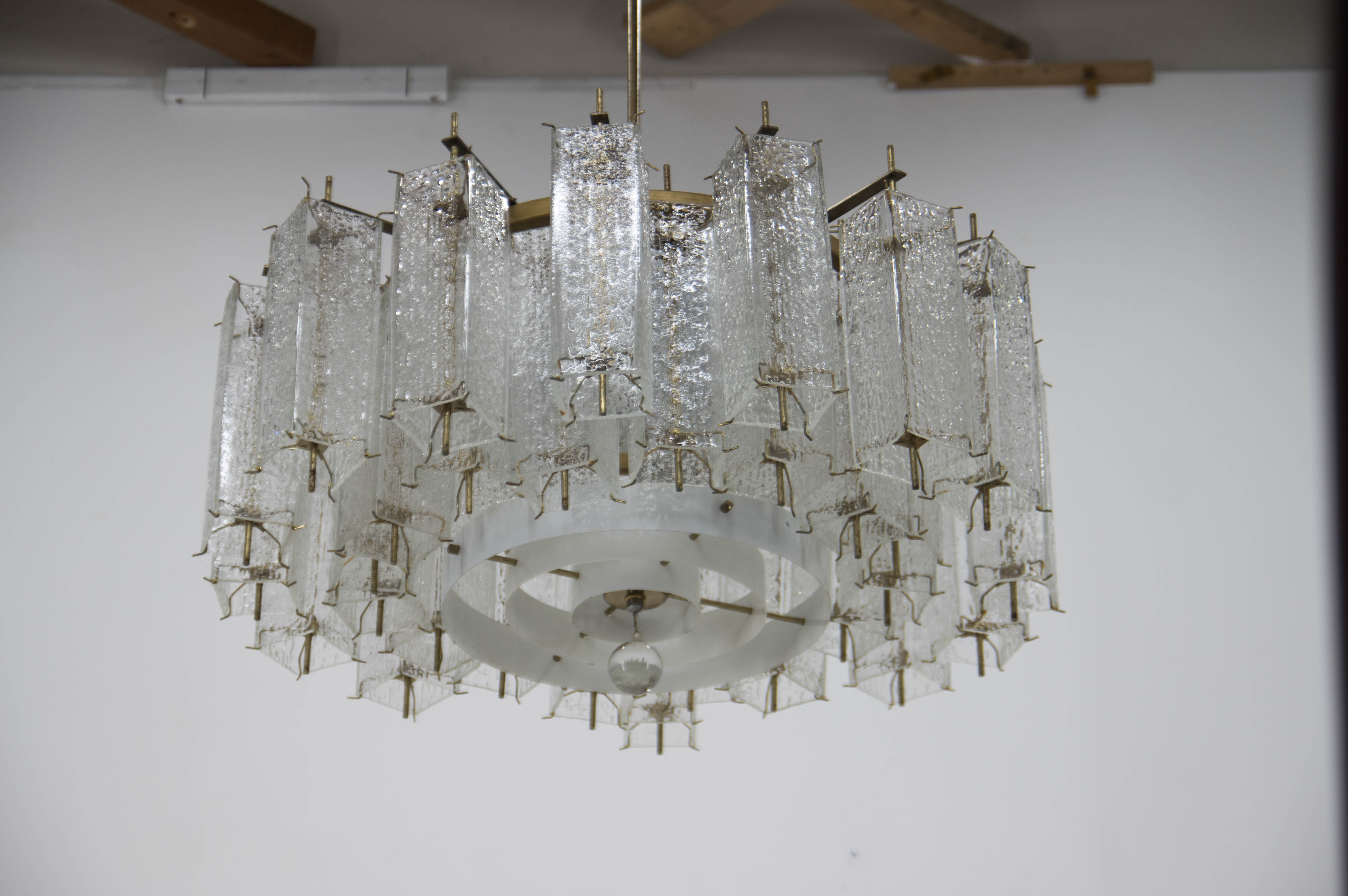 Chandelier by Kamenicky Senov, 1960s, Three Items Available