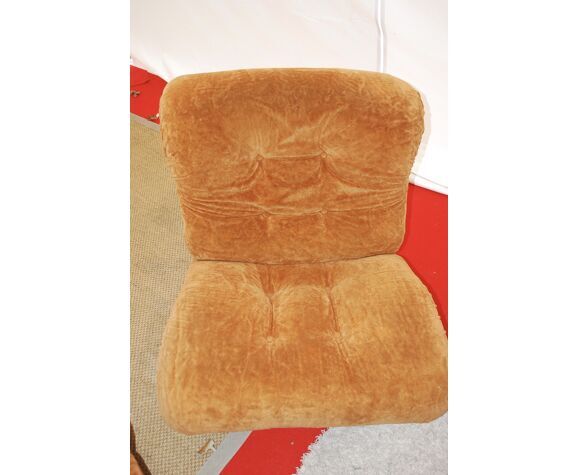 Set de 4 fauteuils vintage et pouf vintage