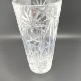 Chiseled glass vase