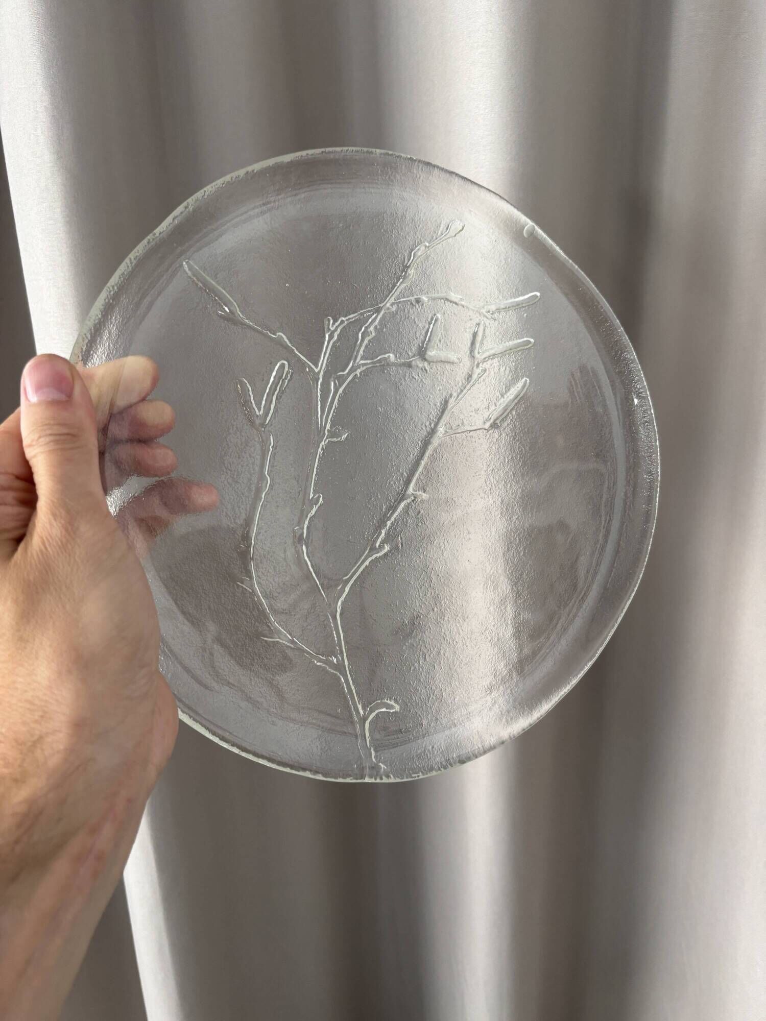 Vintage Humppila ‘Koivunoksa’ Glass Plate by Kaija Aarikka – Finland