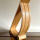 Lampe minimaliste en bois 1980