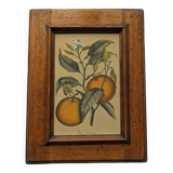 Tableau aux oranges et son cadre en bois