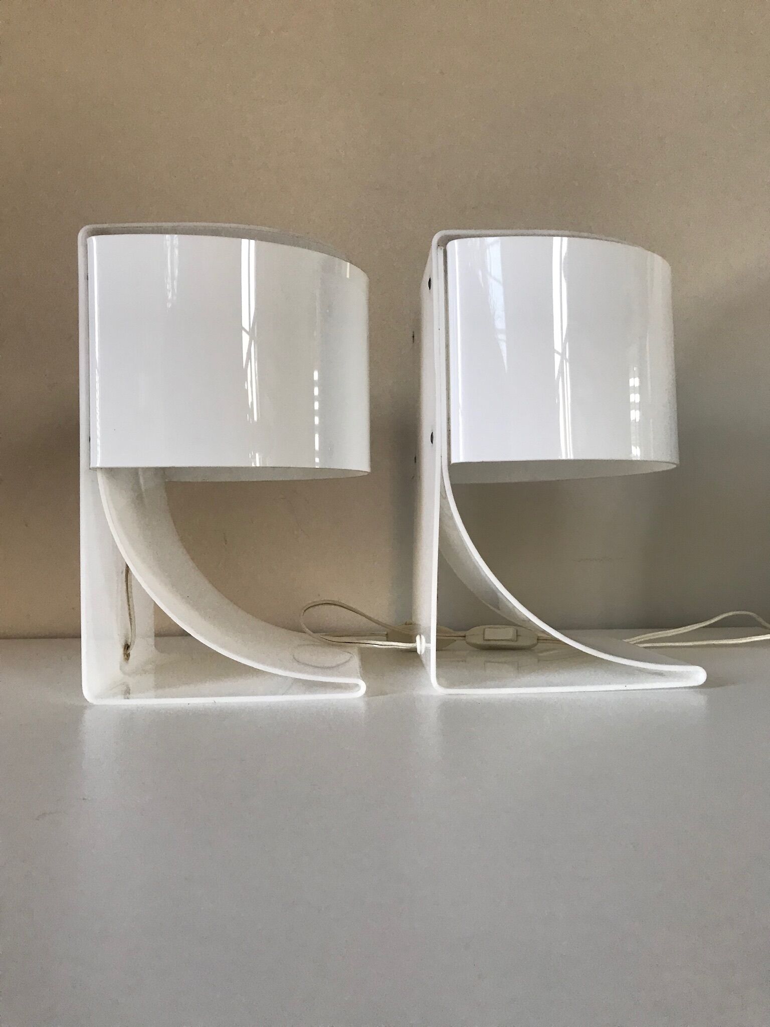 Paire de lampes frère édition Chabrières années 70