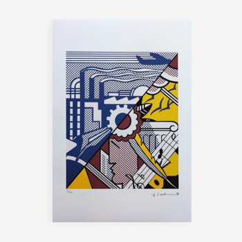 Lithographie en édition limitée, Roy Lichtenstein « Industry And The Arts (II) »
