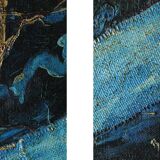 Oil on Canvas Diptych, Roald Ditmer, Abstract Composition, 1980s, Framed, Set of 2