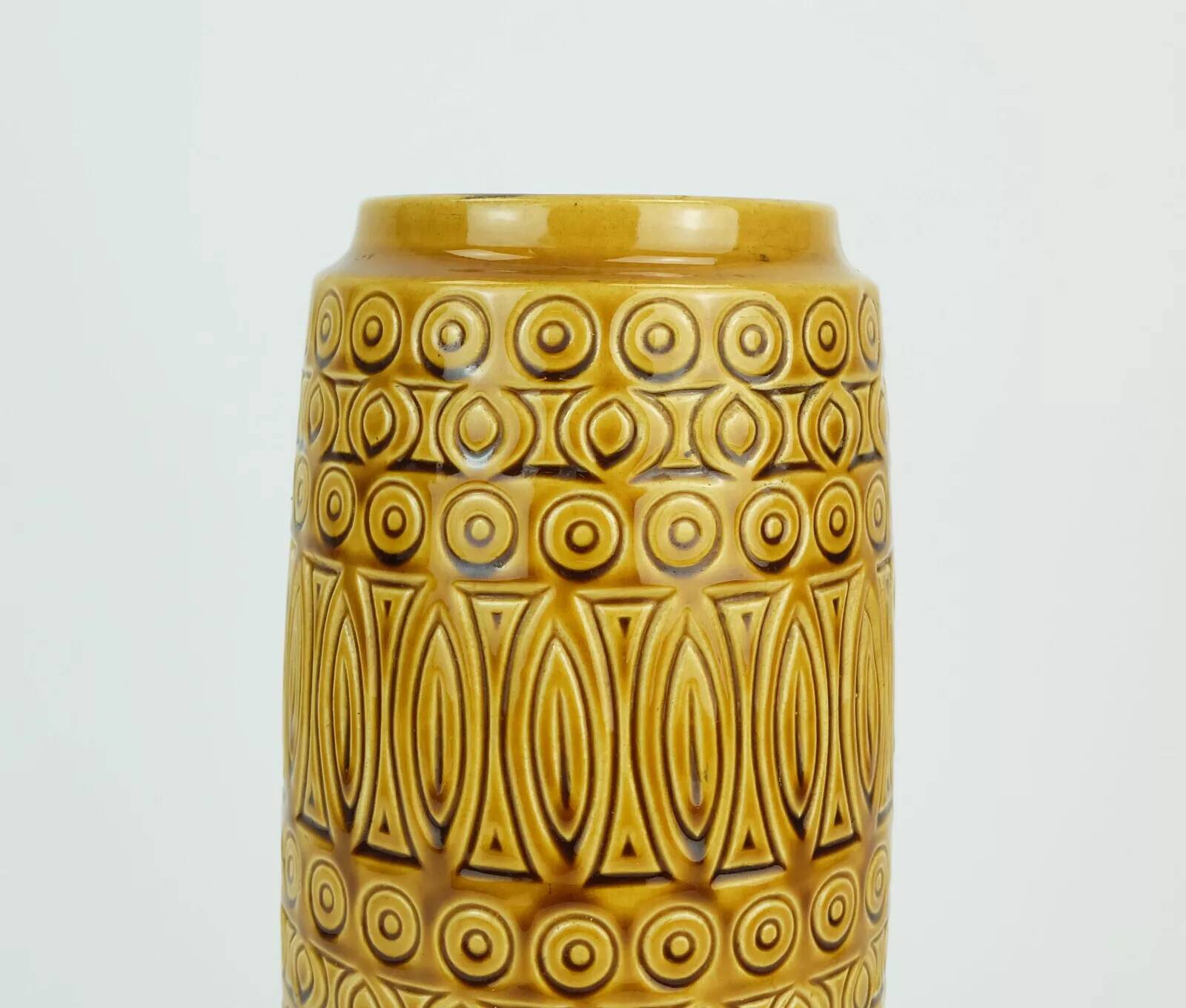 scheurich mid century VASE 1960s decor hellas ochre glaze model 264-30