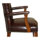 Fauteuil de bureau Gainsborough style George II Chesterfield cuir