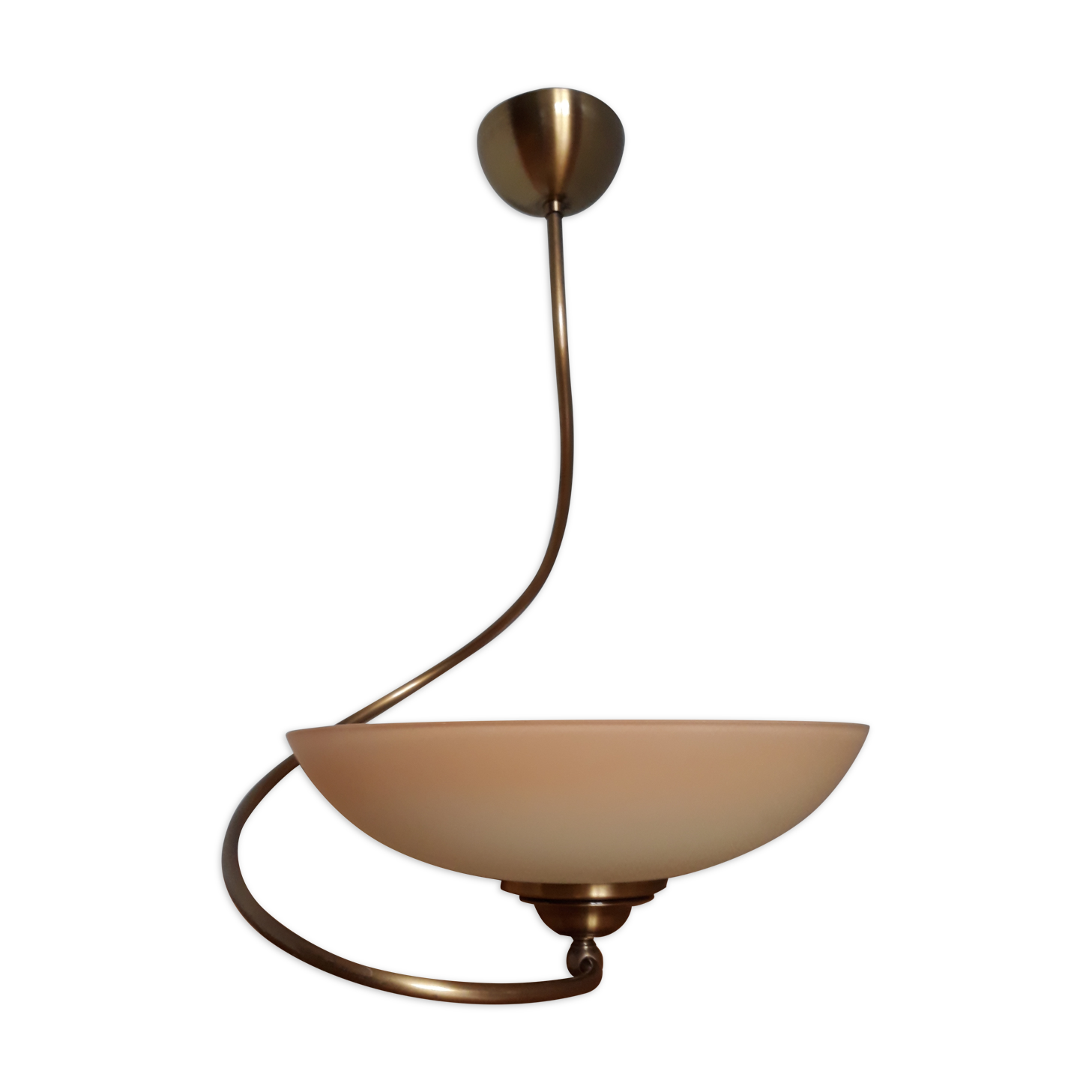 Ceiling lamp of brand c.v.l. model cogolin glass and brass