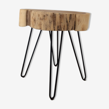 Table d appoint en rodin de bois