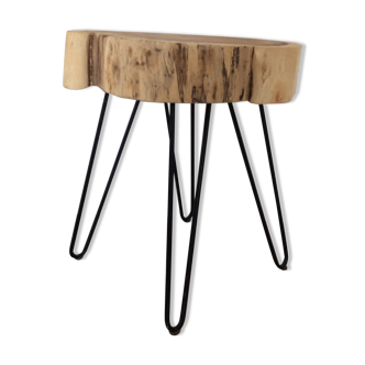 Table d appoint en rodin de bois