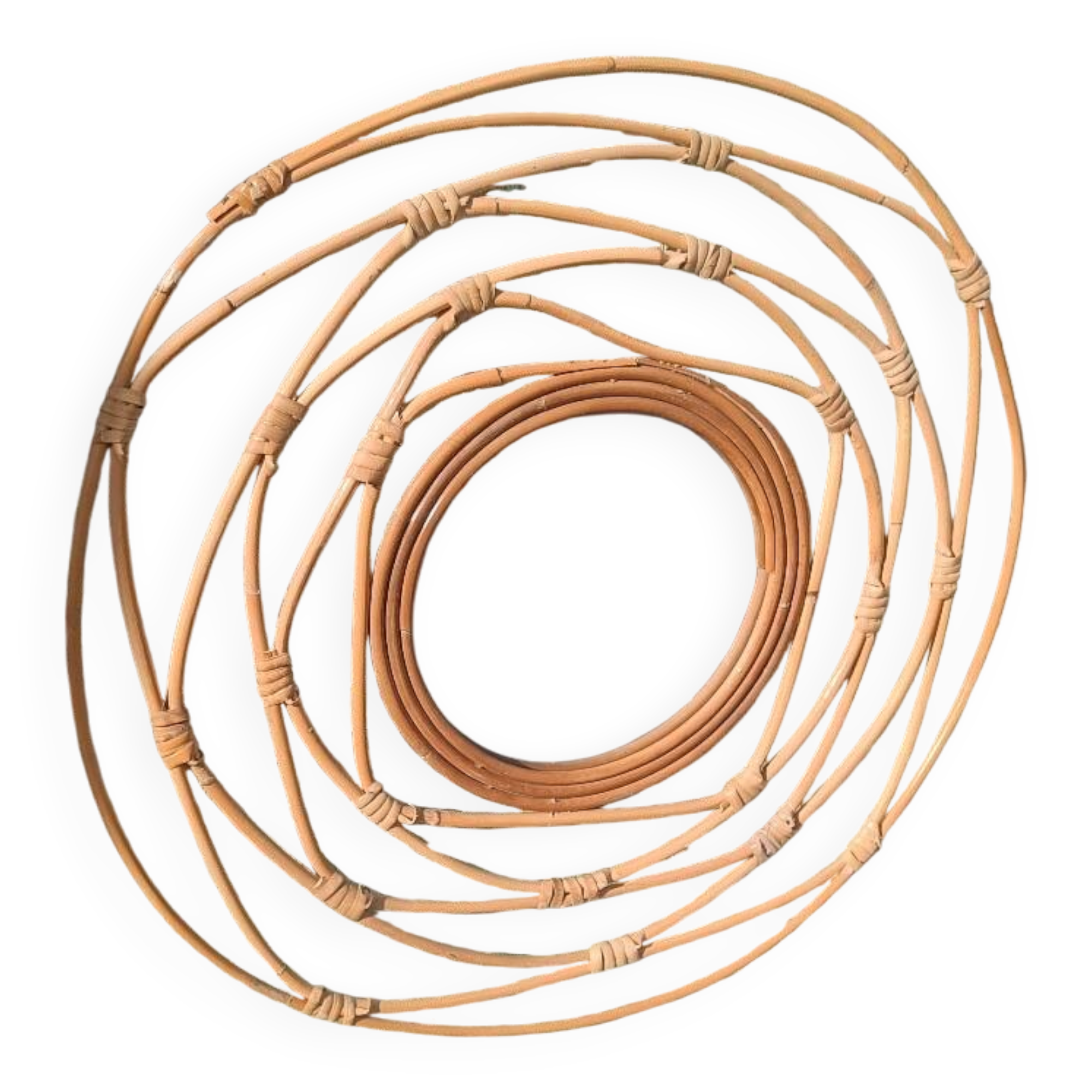 Rattan mirror, bohemian