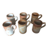 6 mugs en grès