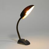 Small 1950s table lamp with metal gooseneck from Gebrüder Cosack Germany