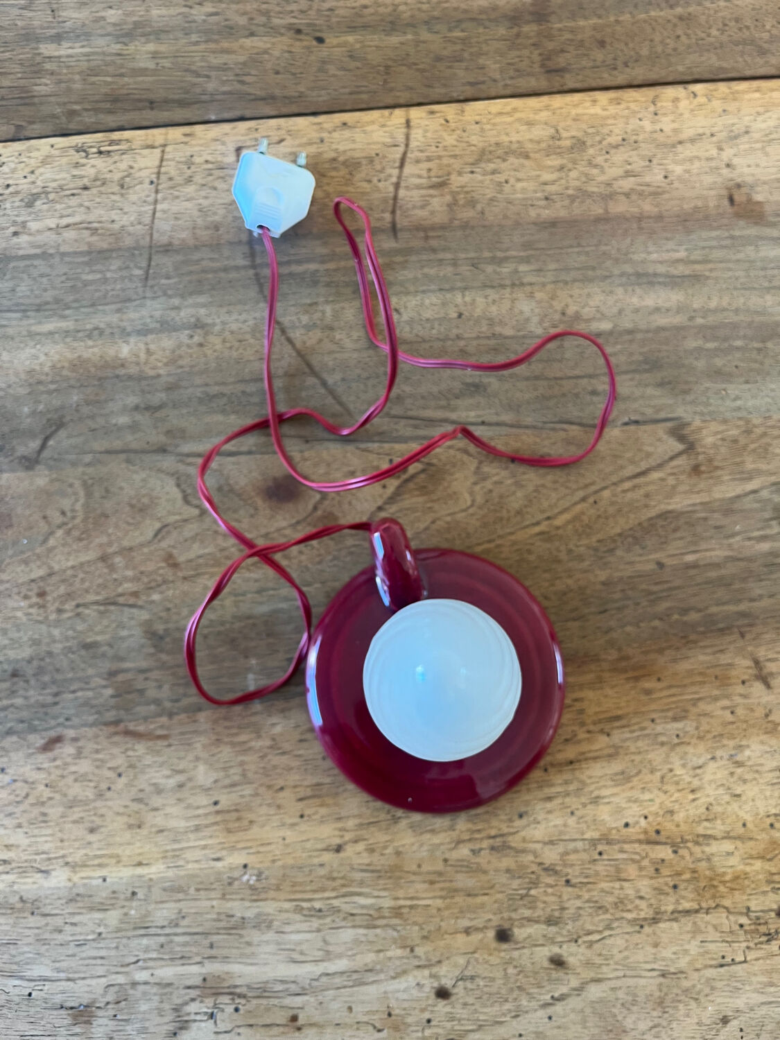 Burgundy ceramic lamp base