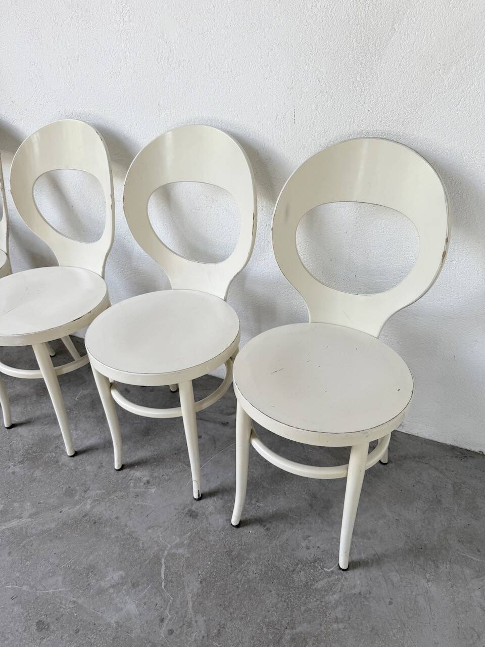 Set of 4 Baumann bistro chairs, Mouette model